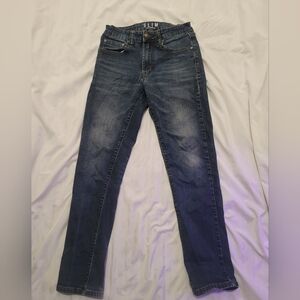Men's Slim Skinny Dark Blue Stretch Jeans